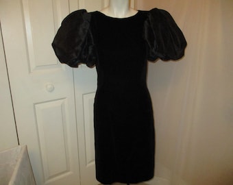 Black Dress with Puffy Sleeves
